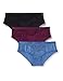 Produktbild Iris & Lilly Damen Unterhosen aus Mikrofaser, 3er-Pack, Mehrfarbig (Black/Blue/Purple), XL, Label: XL