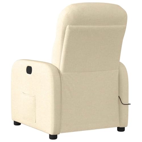 Gecheer Massagesessel Creme Stoff, Sessel Wohnzimmer Fernsehsessel Liegesessel für Entspannung Homeoffice Leseecke4015540 – Bild 6