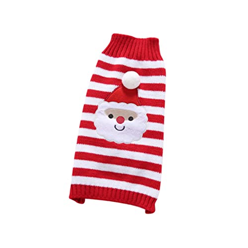 generic 1Pc Acessórios De Suéter De Inverno Até Adorável Malha Vermelha Tamanho Diário Claus Cães Tr