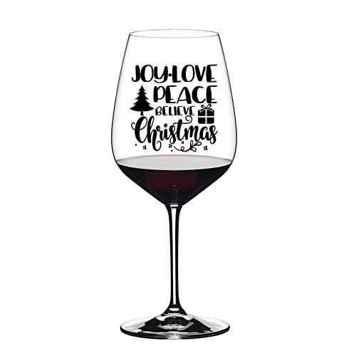Verres à vin rouge raffinés 500 ml design Joy Love Peace - 3