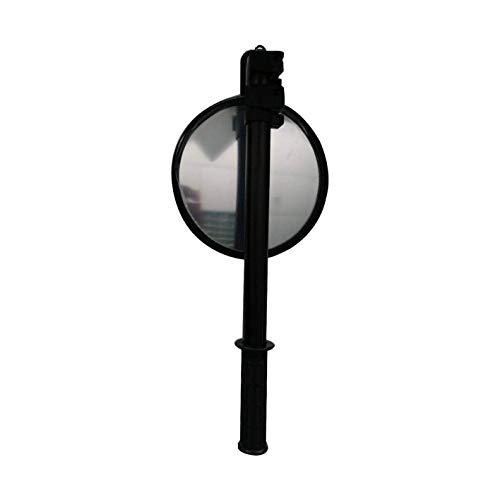 Latest Upgraded Under Vehicle Safety Inspection Mirror- 7.9 Inch Durable Light Convex Mirror with 1.1 Meter Long Telescopic Pull Rod and LED Flashlight by Emperor of Gadgets