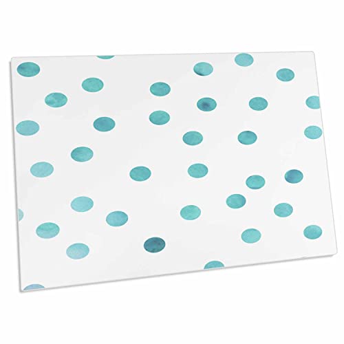 3dRose PS Chic - Aqua Watercolor Confetti - Pad de Escritorio