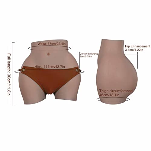 RTIA Calcinha vagina de silicone modelador de bumbum shorts controle nádega quadris intensificador d