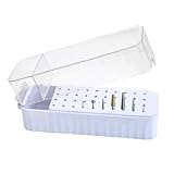 Nagelbohrer Bits Halter, 40 Fach Box Transparent Staubdichte Nagelbohrer Box, Aufbewahrungsbox Mit Transparentem Staubdichtem Deckel Für Nageldesign, Frauen, Jugendliche, Mädchen