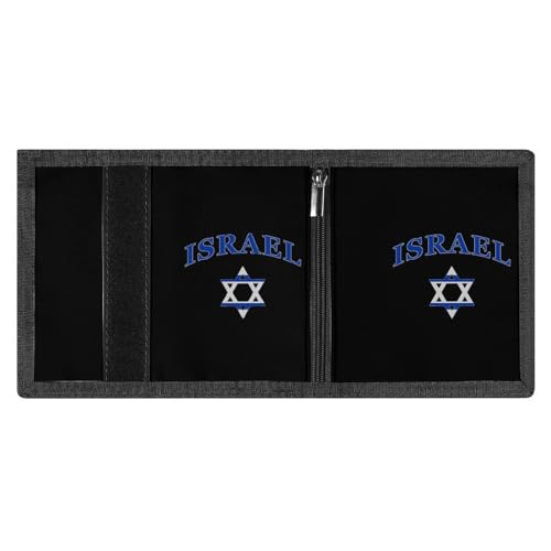 Israel Flag Israelites Israeli Men's Casual Wallet Trifold Minimalist Wallet ID Card Holder Wallet with Coin Pocket4