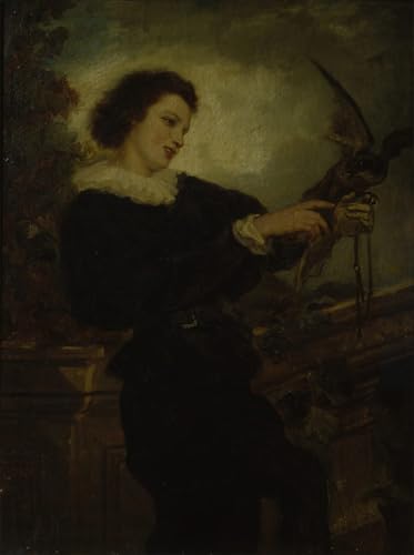 Pinturas Famosas para Decoración del Hogar: Lienzo il Falconiere 60x90cm Oficina