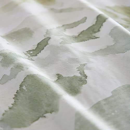 Linge de lit double en coton vert Edale : parure de lit confortable