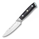 3 Claveles Cuchillo de Verduras profesional Kimura, Cuchillo de cocina muy ligero menaje de cocina muy resistente, Marrón, de 9 cm-3,5 cm de hoja