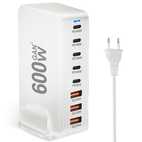 Alimentation 140W via Chargeur USB-C multi-ports pour ordinateurs
