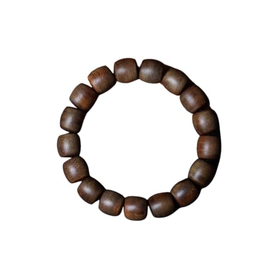 Bois d'agar vert de Hainan qualité coulante 12mm 17 perles avec nœud en sucre
