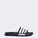 adidas Men's Adilette Shower Slide Sandal, White/Collegiate Navy, 8 M US