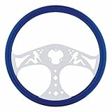 United Pacific 88240 Steering Wheel, Blue, with Chrome Spokes, Lady
