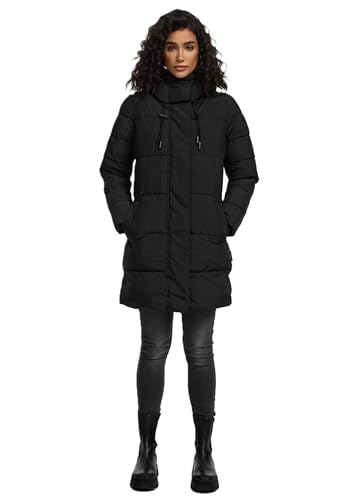 MARIKOO Damen Winterjacke (XS-6XL) - Wasserabweisend, teils mit Fleece,...