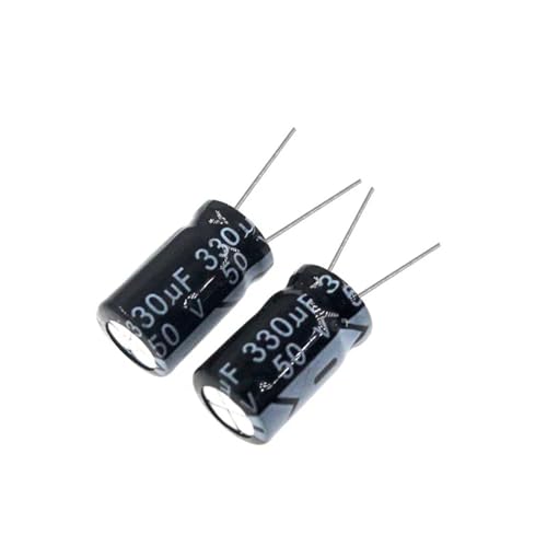 Condensateur 330uF 50V radial en aluminium durable pour filtrage audio haute fidélité