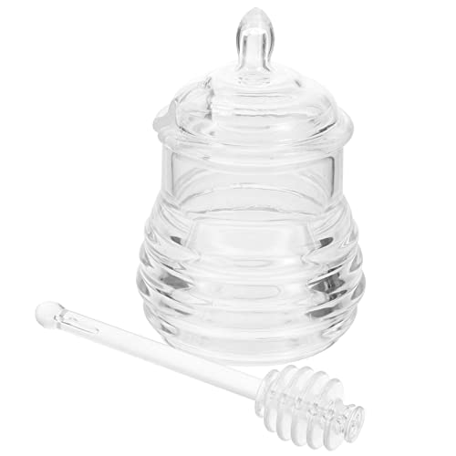 Alipis Honey Storage Jar 245ml Plastic Honey Dispenser Dispense Pot Kitchen Gadget