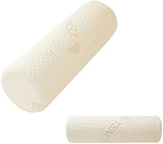 BlinBlin Memory Foam Neck Roll Pillow Round Cervical Pillow & Removable Cover Relieve Neck Pain (17.7 x 5.9 inch)