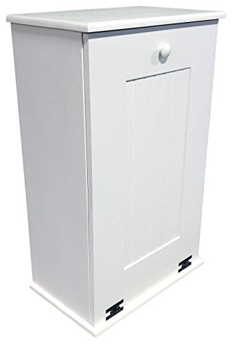 Tilt-Out Wooden Trash Bin Holder (Solid - Cottage White)
