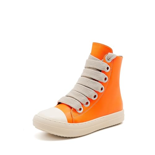 Image of Womens High Top Sneakers Jumbo Lace-up Platform Comfort Trainers Thick Soles Walking Casual Shoes