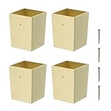 T Tulead Furniture Feet Cover Caps Zinc Alloy Table Chair Foot Cover Cap Square Golden Sofa Couch Legs Cover 33x50mm,Pack of 4