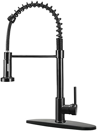 304 Stainless Steel Kitchen Faucet for Kithen Sink Outdoor RV Black Kitchen Faucet with Pull Down Sprayer S…