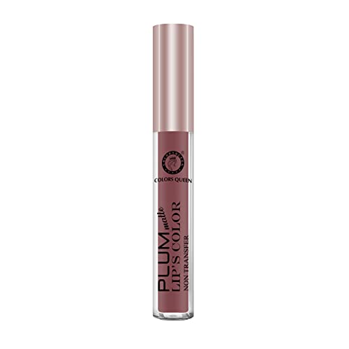 Image of Colors Queen Plum Matte Non Transfer, Water Proof, Liquid Lipstick Queen Nude 7 ml