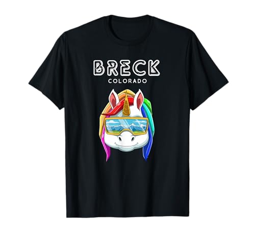 Breck Colorado - Ski and Snowboard Unicorn T-Shirt