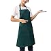 Sidiou Group Grembiule da Cucina in Tela di Cotone Grembiule da Cuoco Regolabile Impermeabile con Tasche per Ristorante di Casa Giardino Artigianale Grembiuli per Uomo Donna (Regolabile Verde Scuro)