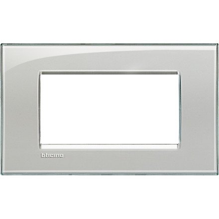 Bticino Lna4804Kg Placca 4P Quadra Grigio Ghiaccio