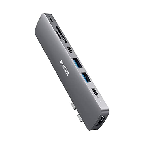 Anker USB-C Hub for MacBook, 8-in-2 Adapter Compatible with Thunderbolt 3 USB-C Port, 4K HDMI, USB-A&C 3.0 Data Ports, SD Card, Lightning Audio 8-in-2 4K@30Hz
