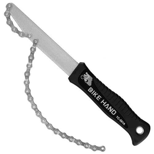 BIKE HAND Compatible with Shimano Sram Freewheel Turner Install Removal Chain Whip Tool Kit - Cassette Remover - MTB Road 8 9 10 11 Speed