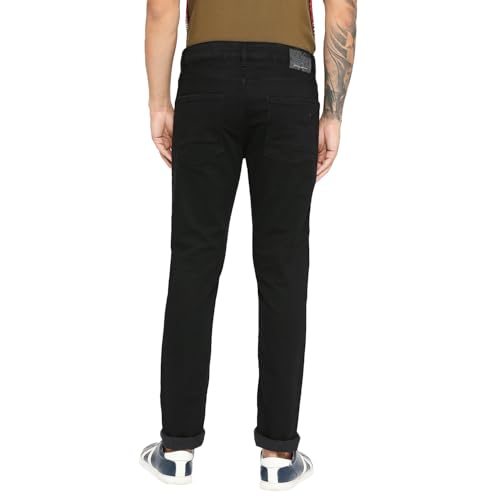 Image of Being Human Green Skinny Cropped Fit Men's Denims Clothing