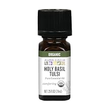 Aura Cacia Organic Holy Basil Essential Oil, 0.25 FZ
