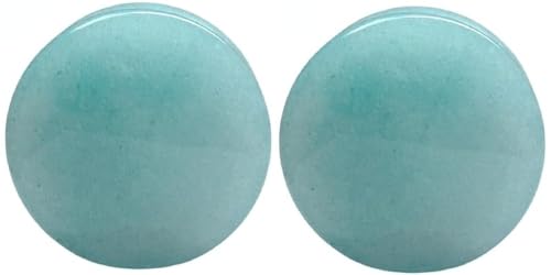 Bouchons d'oreille en amazonite Soscene 22mm de diamètre