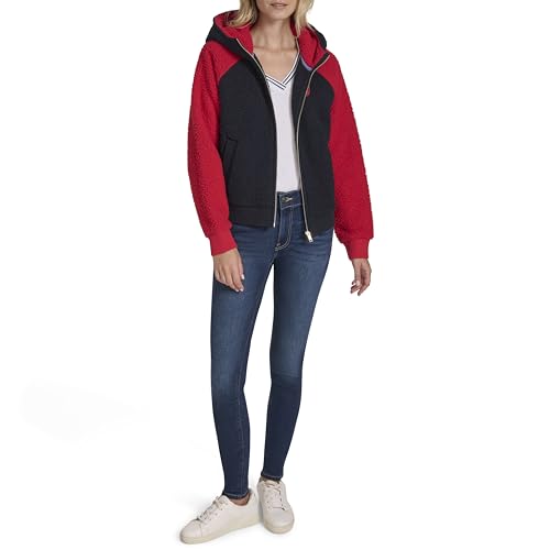 Nautica Women's Colorblock Sherpa Soft Zip