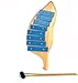 Glockenspiel, Leaf Shaped Base Plate 8-tone Metal Plate Xylophone, Percussion Instrument