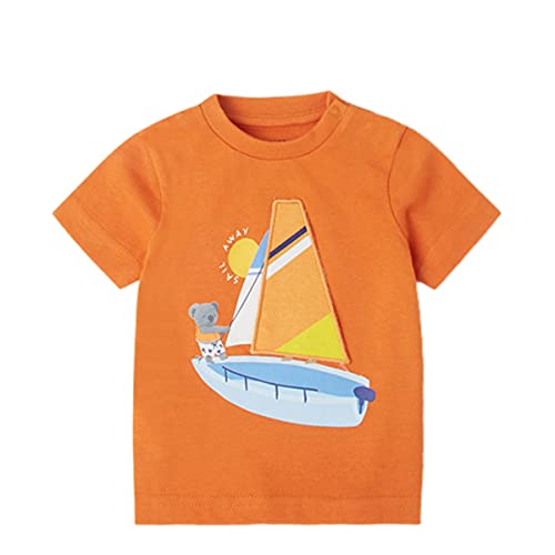 T-shirt humoristique en pur coton orange Cover