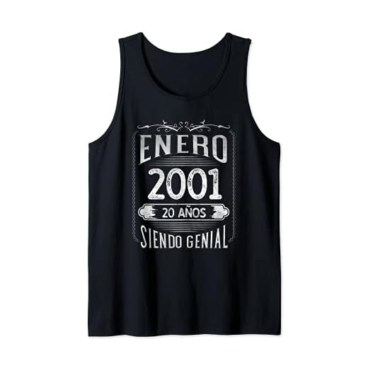 Nacido En Enero 2001 - 20 años Regalo Cumpleaños Hombre Camiseta sin Mangas