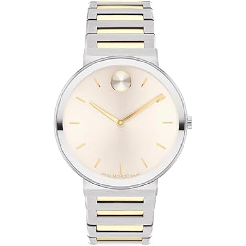 Movado Bold Horizon Ultra Thin Watch for Men and Women - Swiss Made - Water Resistant 3ATM/30 Meters - Sleek and Slim Premium Luxury Wristwatch for Everyone - 40mm