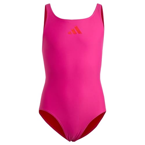 adidas Mädchen Solid Small Logo Swimsuit, Lucid Fuchsia / Better Scarlet,...