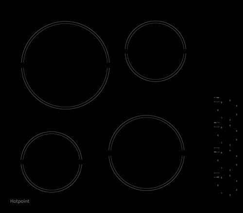 Hotpoint 58Cm 4 Zone Knob Control Ceramic Hob