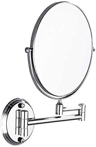 Miroir télescopique de salle de bain mural rotatif 6 pouces pour coiffure et rasage