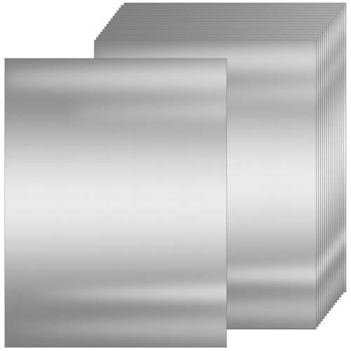 25 Sheets Metallic Silver Cardstock Paper Cardstock 8.5 x 11 Shimmer Sheets 250gsm/92lb Heavyweight Scrapbook Paper for Certificates Invitations Greeting Cards Crafts Graduations (Sliver)