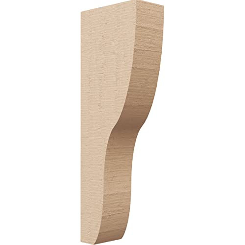 3"W x 6"D x 18"H Thin Greensboro Rough Cedar Woodgrain TimberThane Corbel, Primed Tan
