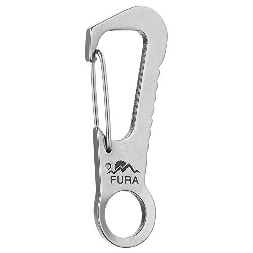 Chaveiro, Andoer Porta-chaves multifunções de aço inoxidável Porta-chaves mosquetão porta-chaves por