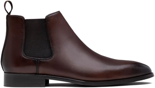Image of Jousen Mens Chelsea Boots Leather Slip On Dress Boots