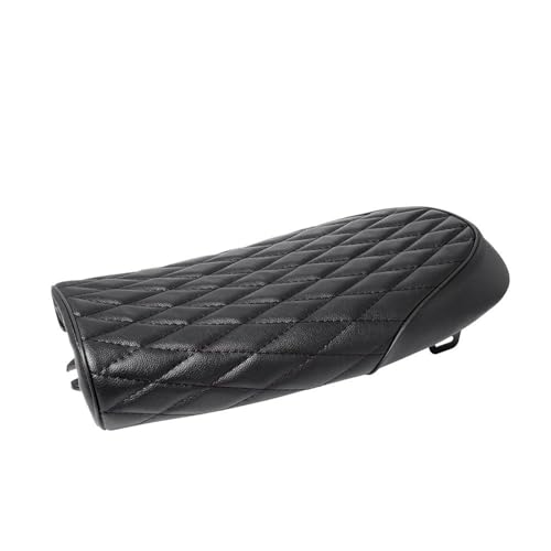 Selle Café Racer vintage noire avec dosseret plat de remplacement pour moto Kawasaki CG125