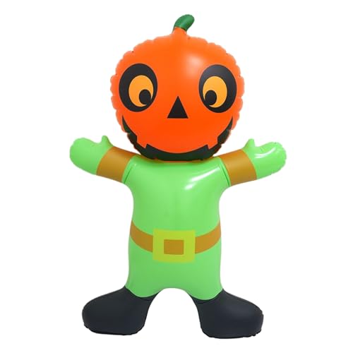 Vmiorzq Abóbora insuflável Halloween decoração - homem abóbora insuflável impermeável de PVC para jardim - decorações de interior e exterior para relvado pátio, lojas de salão