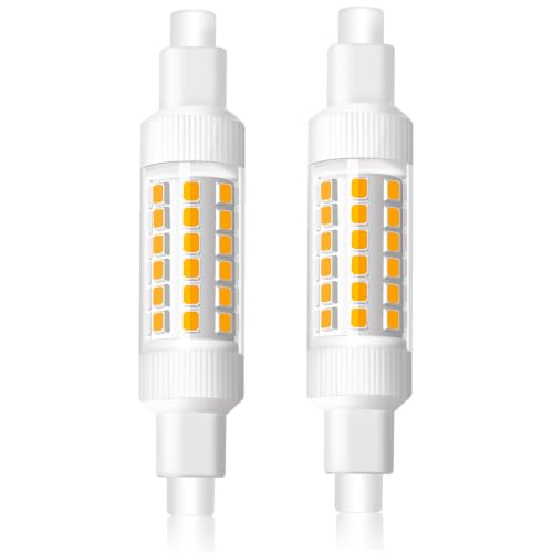 Caldarax R7s LED 78mm Leuchtmittel 8W Warmweiß 3000K Lampe LED R7S Ersatz 70W J78 Linear Halogenstab 830LM AC220-240V Nicht Dimmbar 360 Abstrahlwinkel 2 Stück