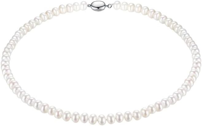 High-Brightness Pearl Strand Necklace 8-9Mm Natural Freshwater Pearl Necklace For Women Wedding Jewelry