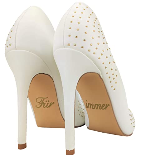 Schuhsticker 'Für immer' - 13 Farben wählbar - Hochzeit Schuhaufkleber Farbe wählbar - Aufkleber...